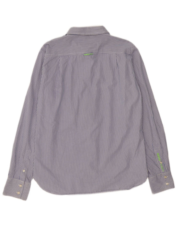 Camisa masculina Superdry grande listra azul marinho