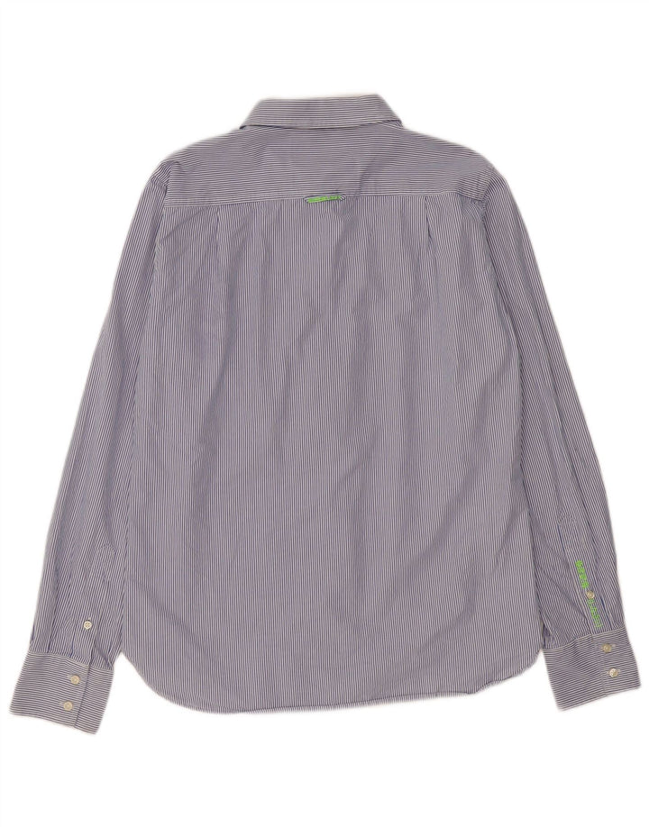 Camisa masculina Superdry grande listra azul marinho