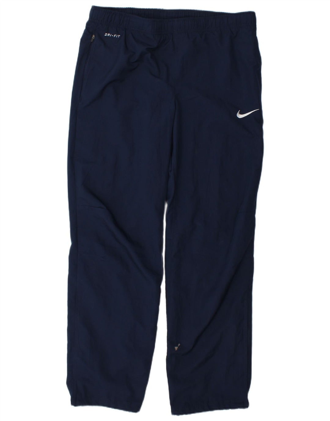 Calça de treino masculina Nike Dri Fit pequena azul marinho poliéster