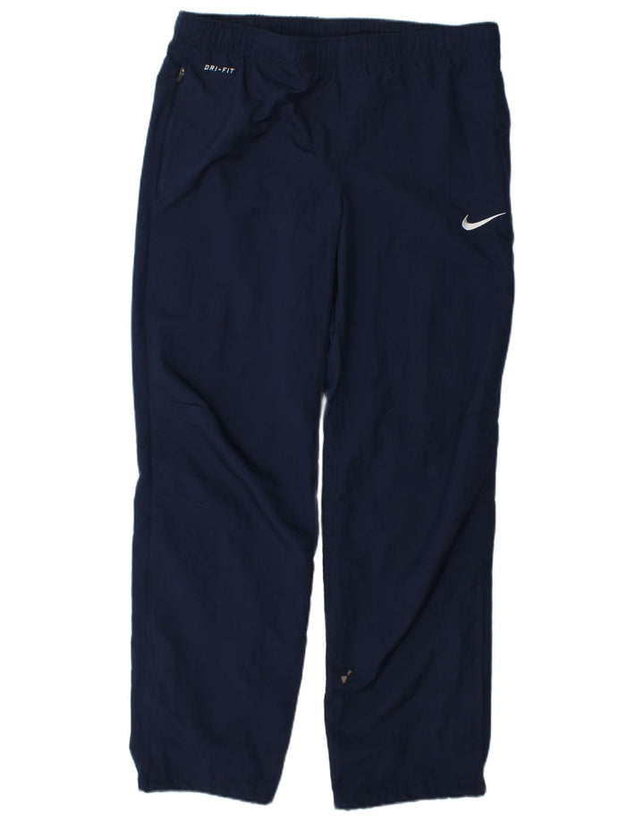 Calça de treino masculina Nike Dri Fit pequena azul marinho poliéster