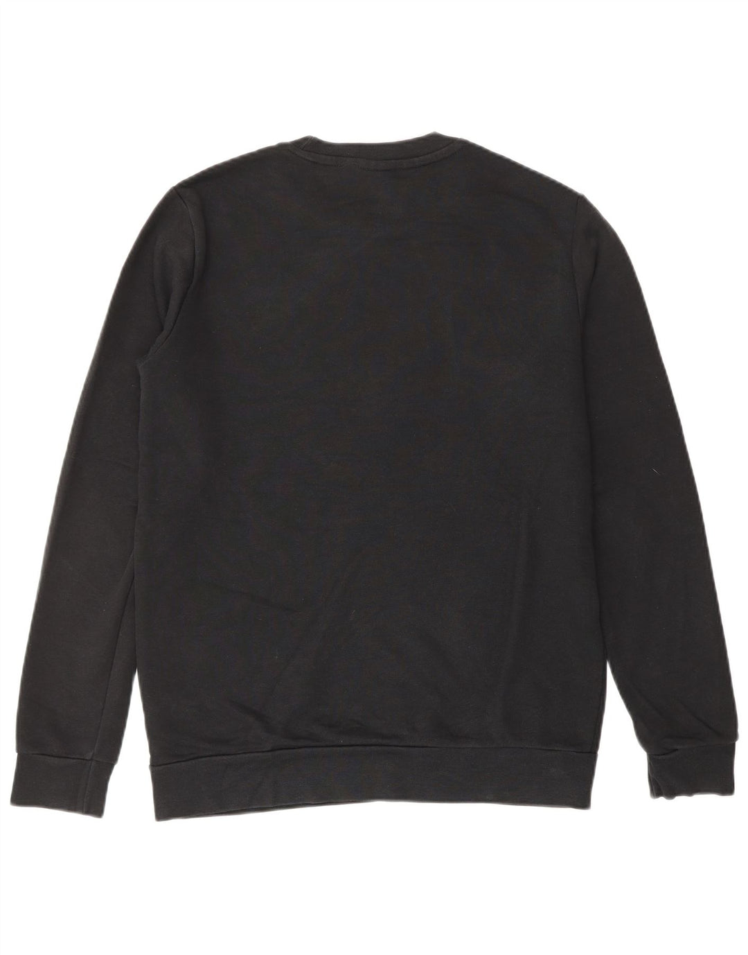 ADIDAS Mens Graphic Sweatshirt Jumper Pequeno Algodão Preto