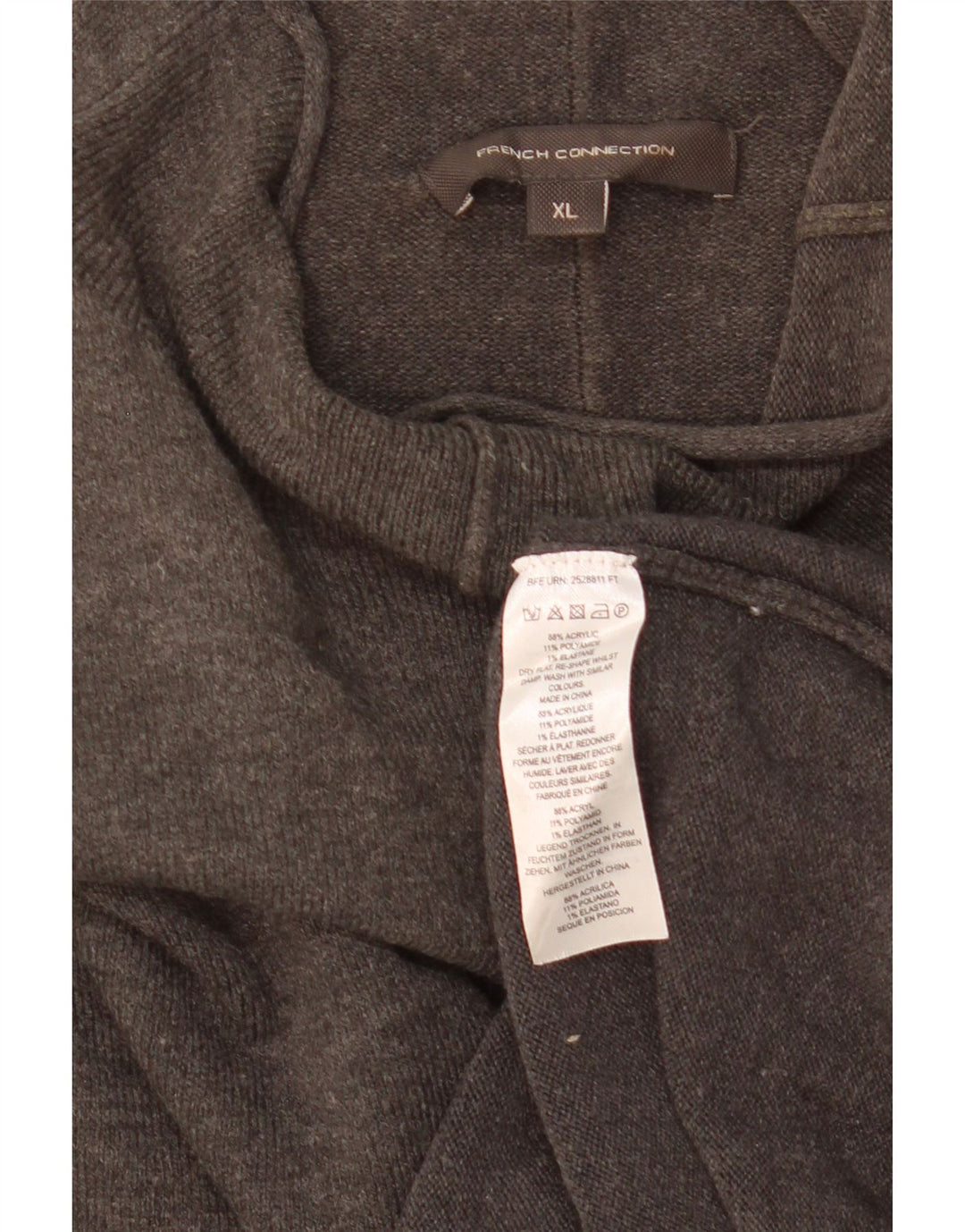 Suéter feminino com gola tartaruga French Connection UK 18 XL cinza
