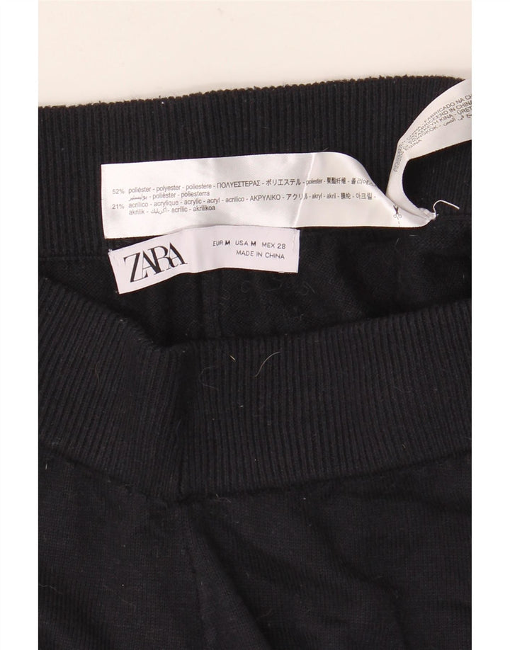 Calça de treino feminina Zara UK 14 poliéster azul marinho médio