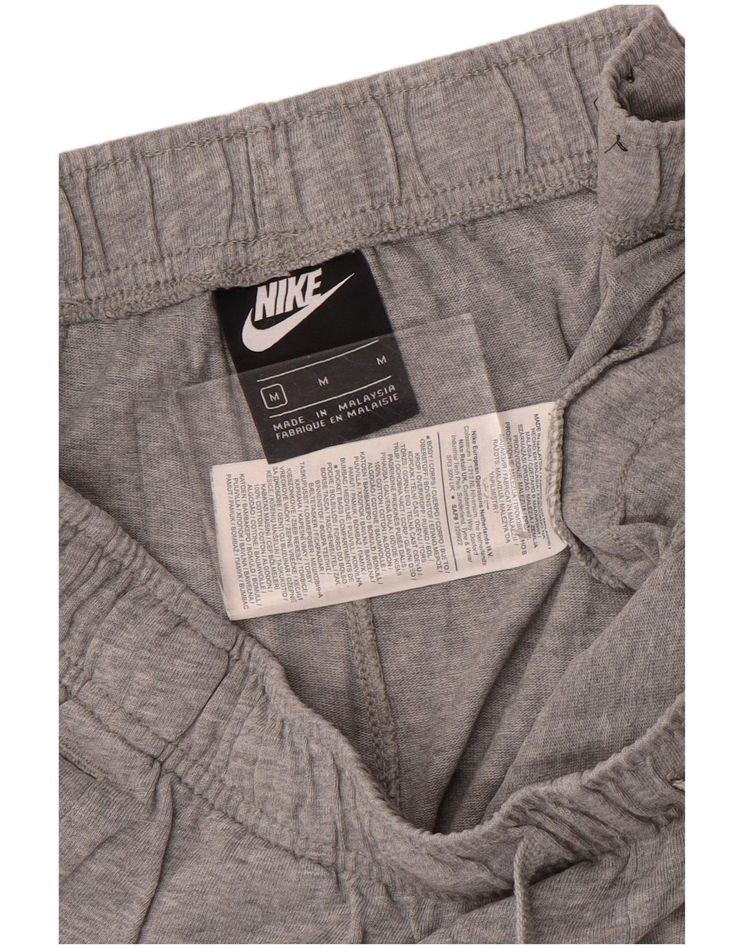 Shorts esportivos masculinos Nike médio cinza algodão