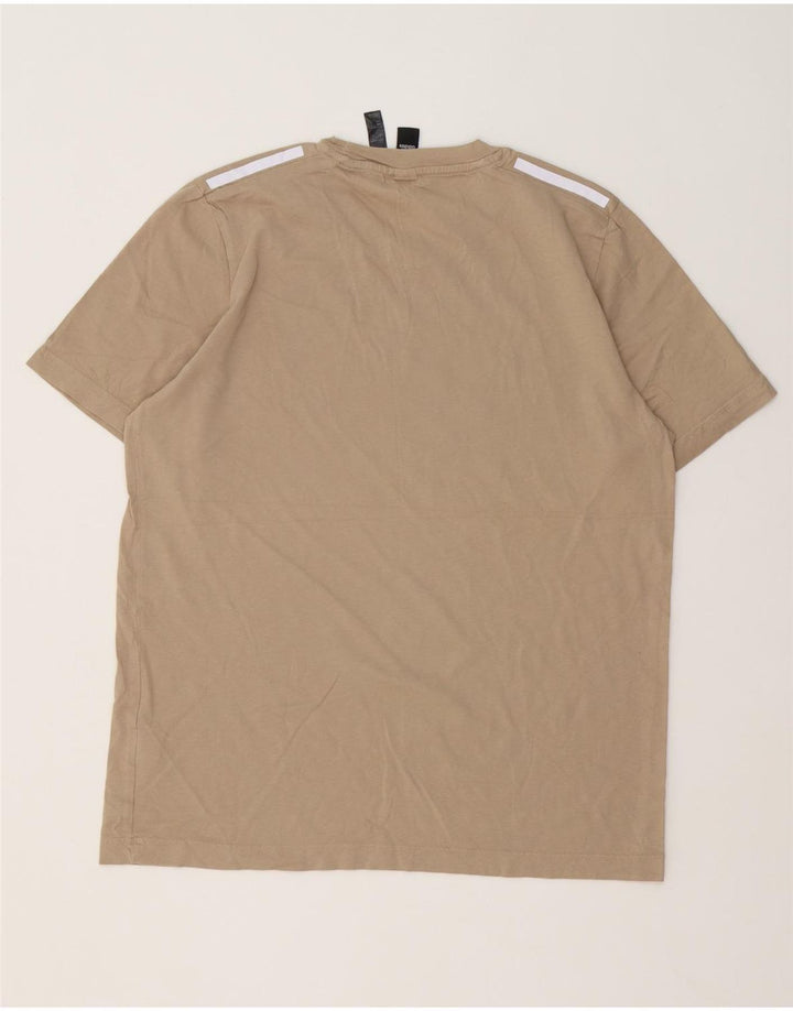 Adidas Mens Camiseta Top Médio Algodão Bege