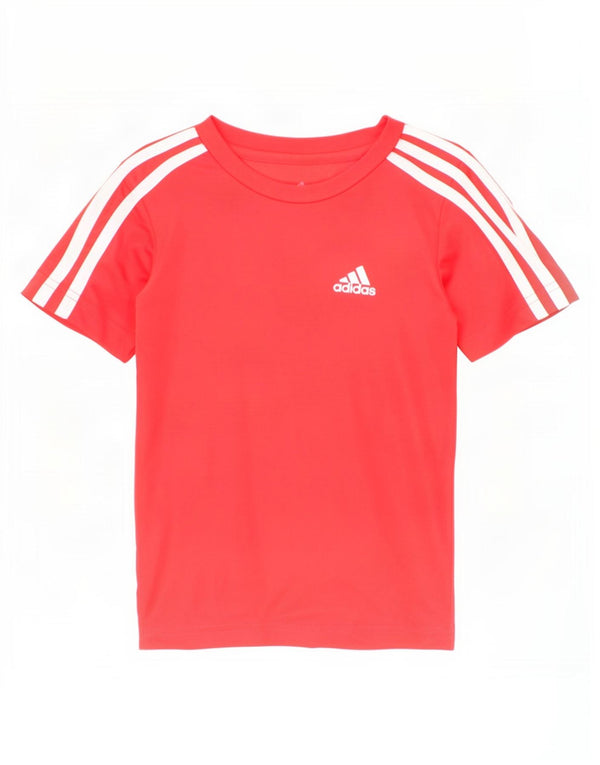 Camiseta Adidas Boys Aeroready Graphic Top 4-5 Anos Poliéster Vermelho