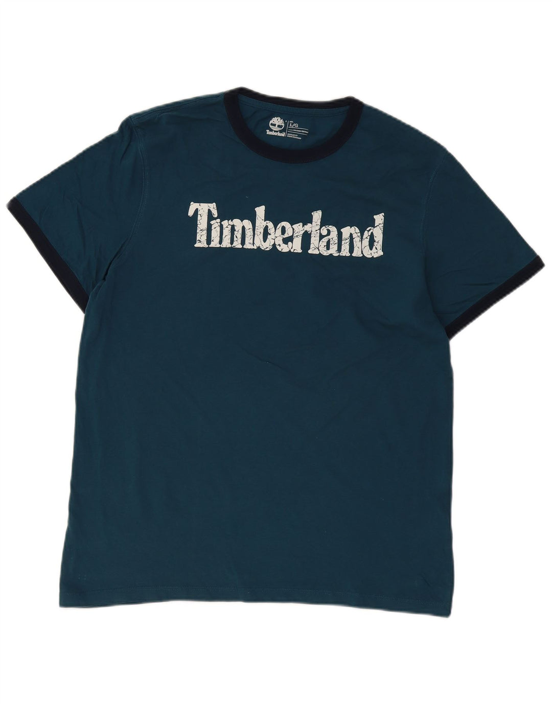 Camiseta masculina TIMBERLAND Coupe Standard Regular Fit gráfica grande azul