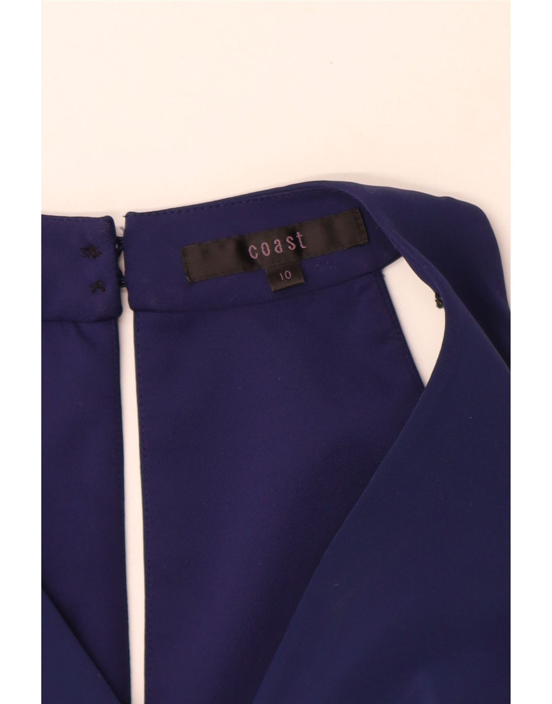 Vestido maxi feminino sem mangas Coast UK 10 pequeno azul