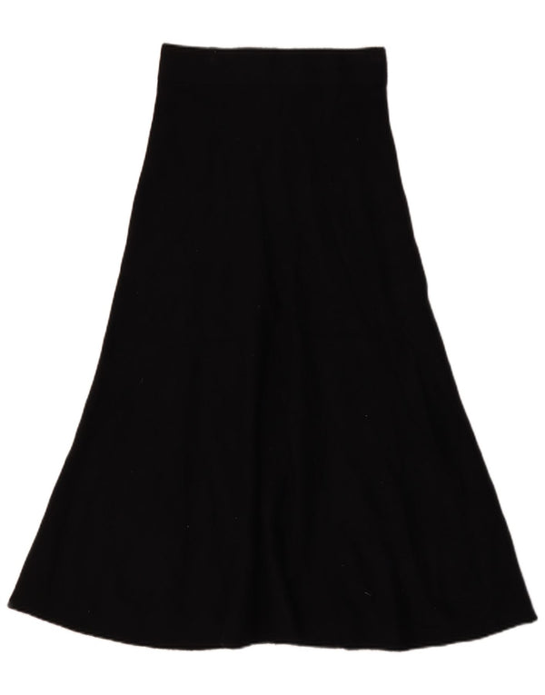 Saia feminina de cintura alta Marks & Spencer Reino Unido 10 pequena W26 preta