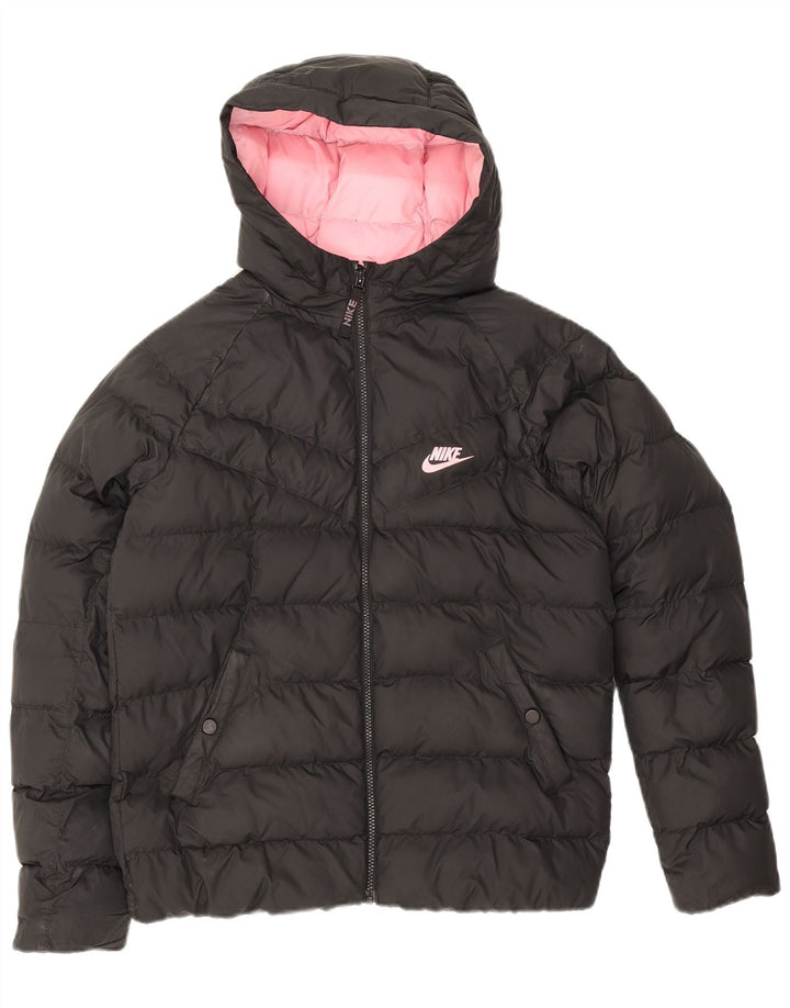 Jaqueta acolchoada com capuz Nike Girls 13-14 anos XL preto poliéster