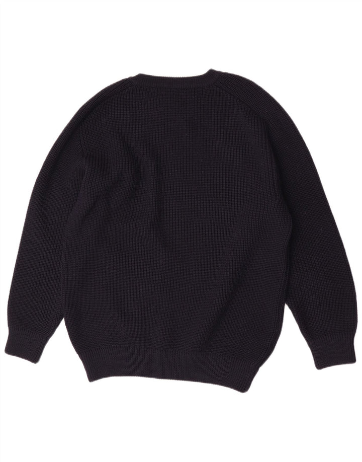 Suéter masculino Orcinus com gola redonda, lã azul marinho médio