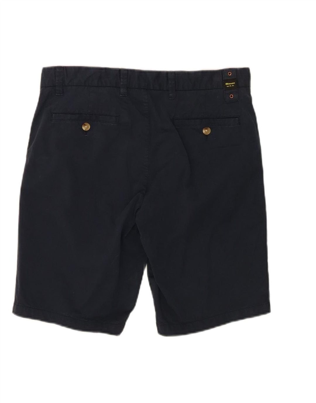 BLAUER Mens Chino Shorts W31 Médio Algodão Azul Marinho