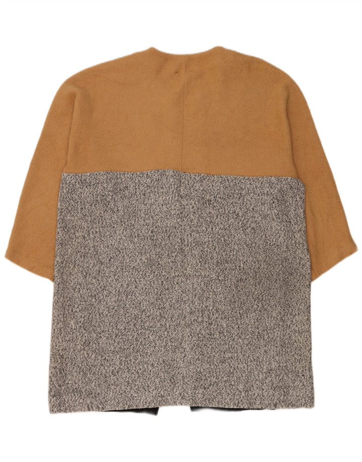 Sobretudo aberto grande Zara feminino Reino Unido 14 bloco colorido médio multicolorido