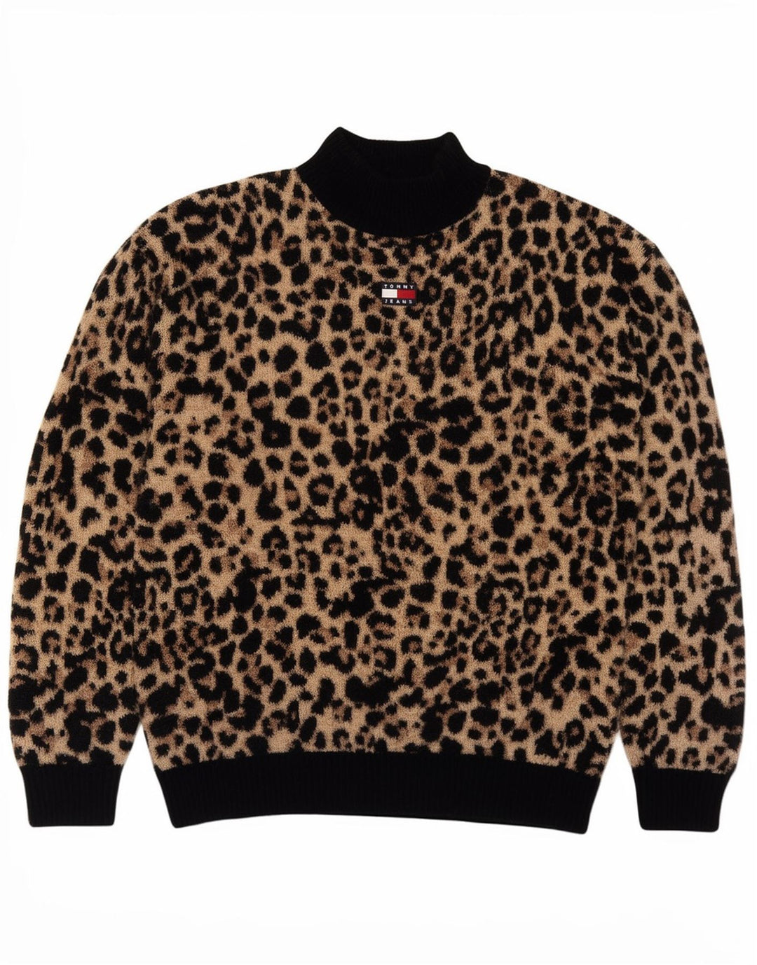 Tommy Hilfiger Suéter feminino com gola tartaruga, Reino Unido 14, médio, marrom