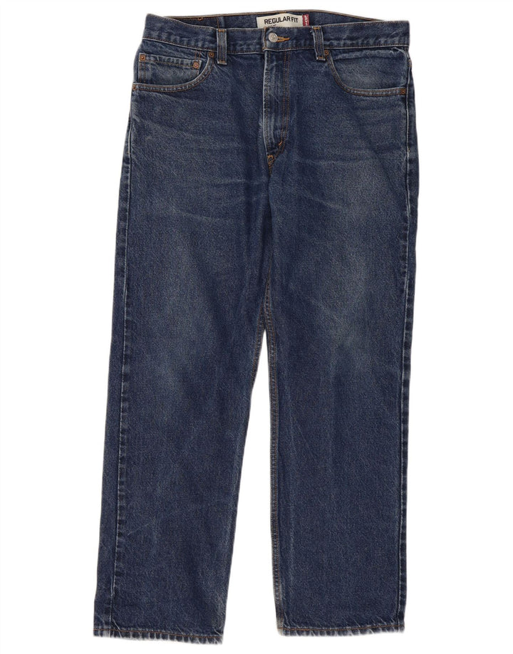 Calça jeans masculina Levi's 505 Regular Fit Straight W34 L29 Azul Algodão
