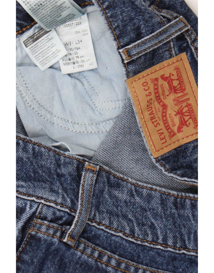 Jeans feminino Levi's Super Low Wide Leg W31 L34 Azul Algodão