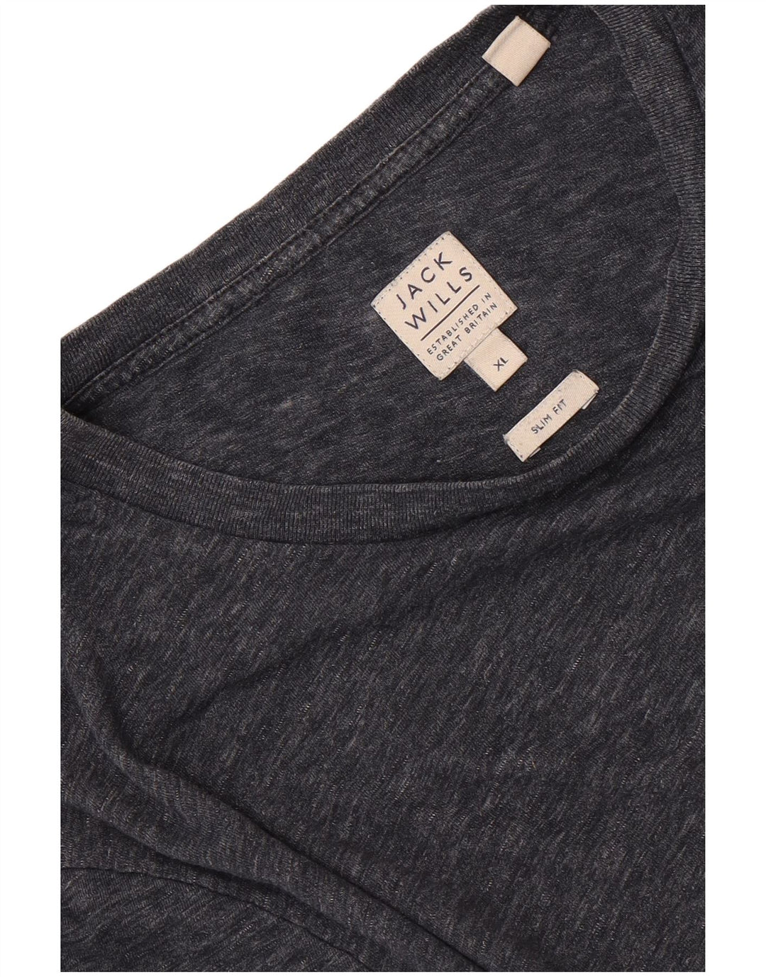 Jack Wills Mens Slim Fit Camiseta Top XL Cinza