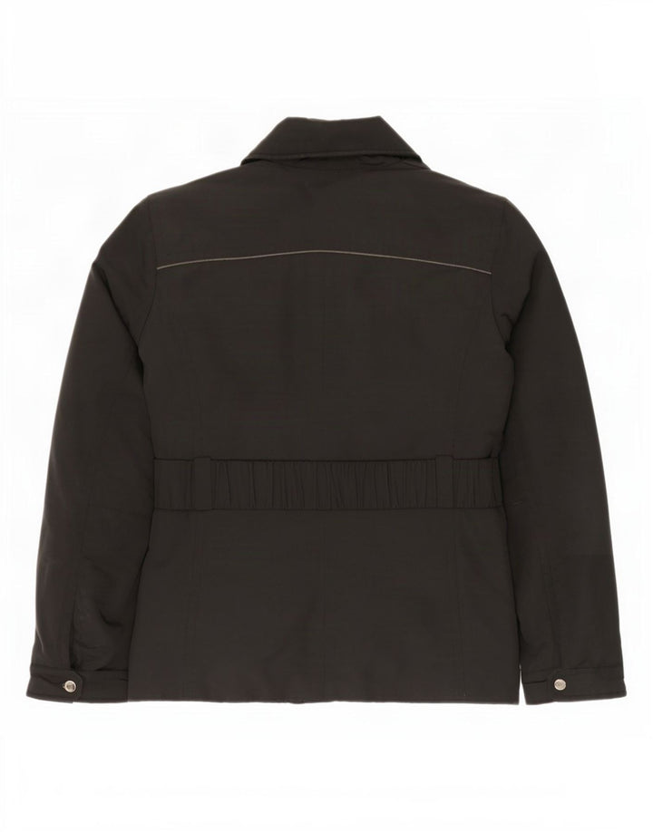 Jaqueta utilitária feminina Museum UK 14 grande poliéster preto