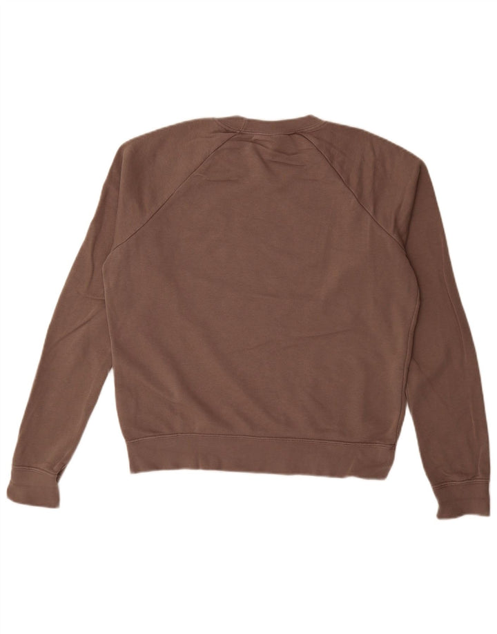 Nike feminino oversized moletom jumper reino unido 10 pequeno algodão marrom