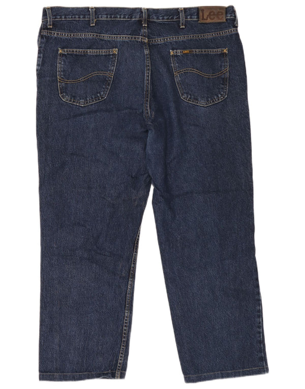 Lee Mens Straight Jeans W44 L27 Azul Marinho Algodão