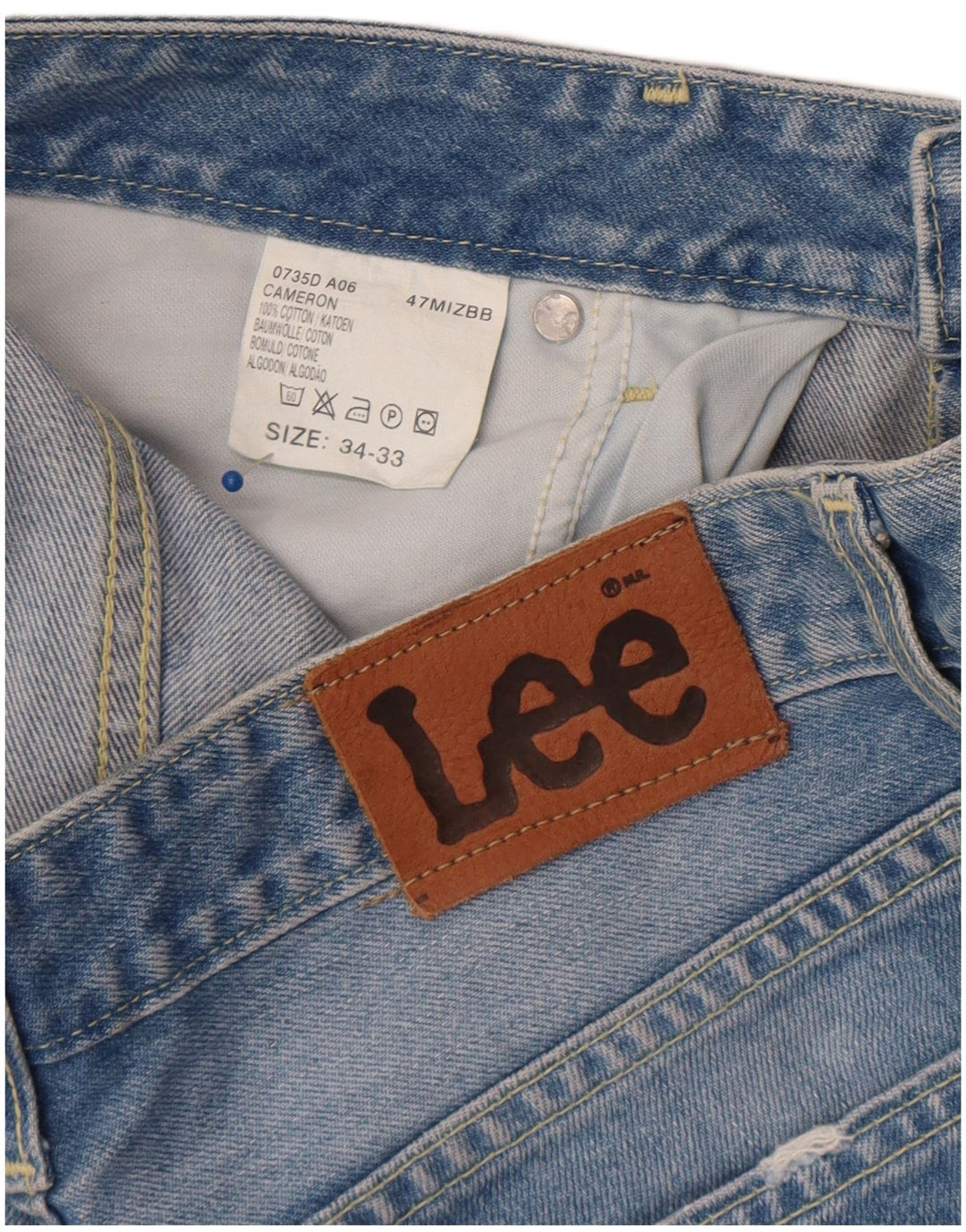 Lee Womens Cameron Bootcut Jeans W34 L27 Azul Algodão