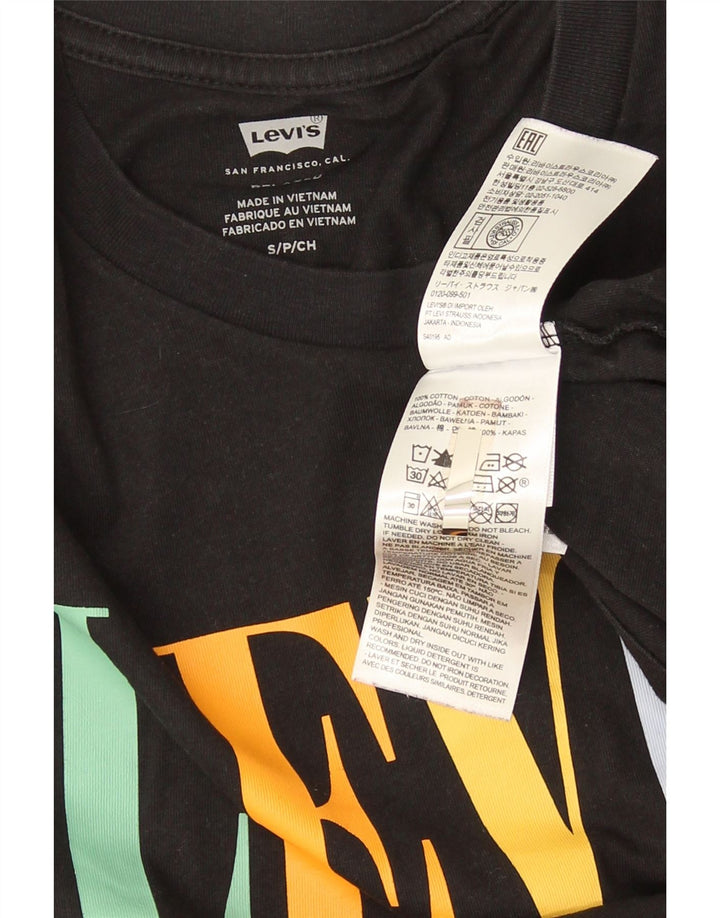 Camiseta gráfica masculina Levi's Top pequeno algodão preto