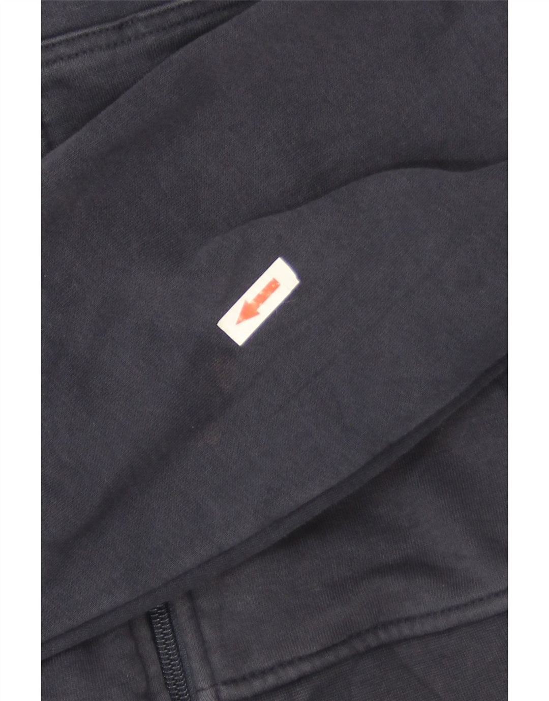 Suéter Ellesse masculino com capuz e zíper médio azul marinho listrado de algodão