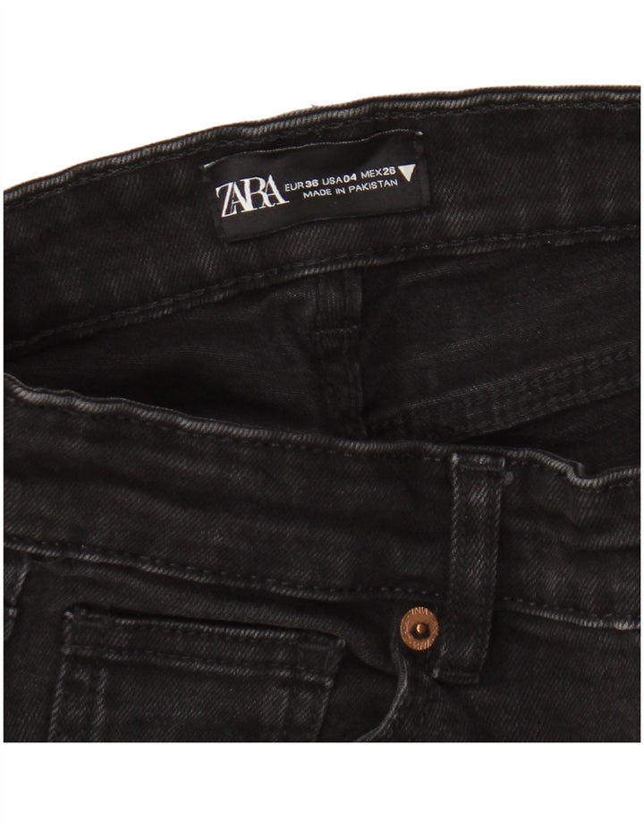 Zara Jeans feminino queimado EU 36 XS W26 L25 preto