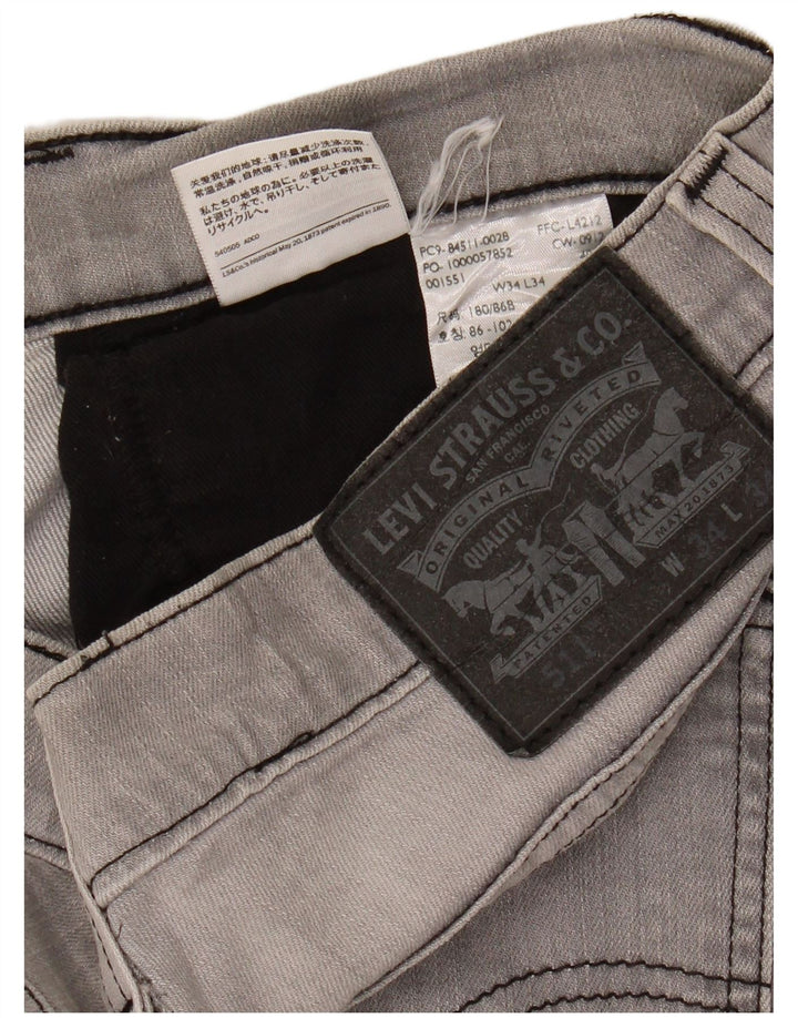 LEVI'S Masculino 511 Slim Jeans W34 L30 Cinza
