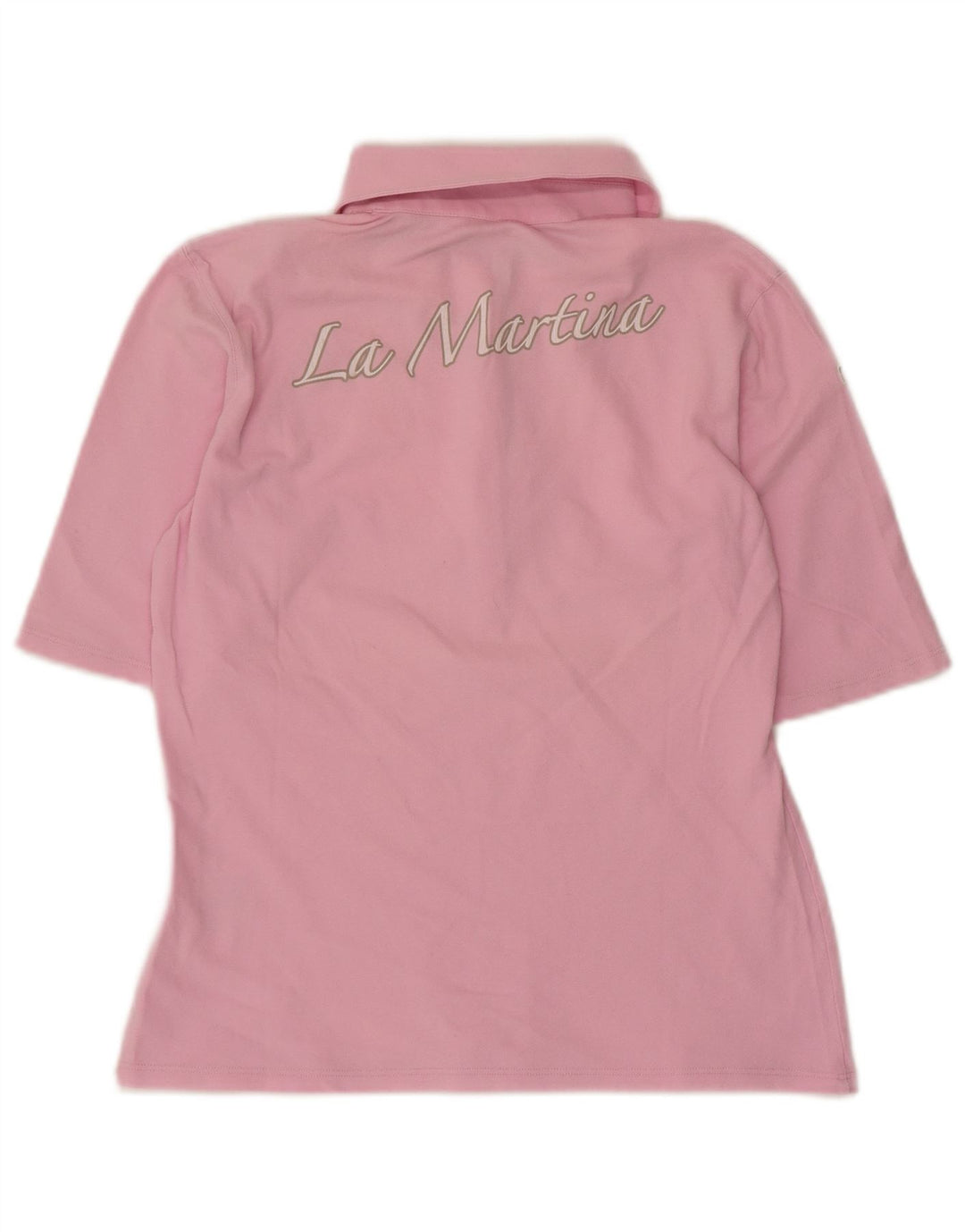 Camisa polo feminina La Martina IT 44 algodão rosa médio