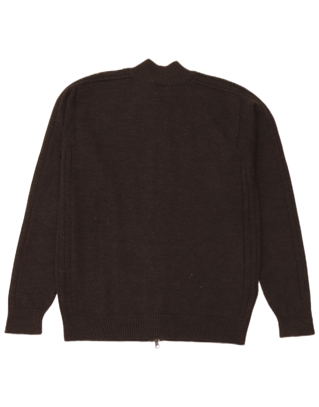 Suéter cardigã masculino Lacoste tamanho 6 XL lã marrom
