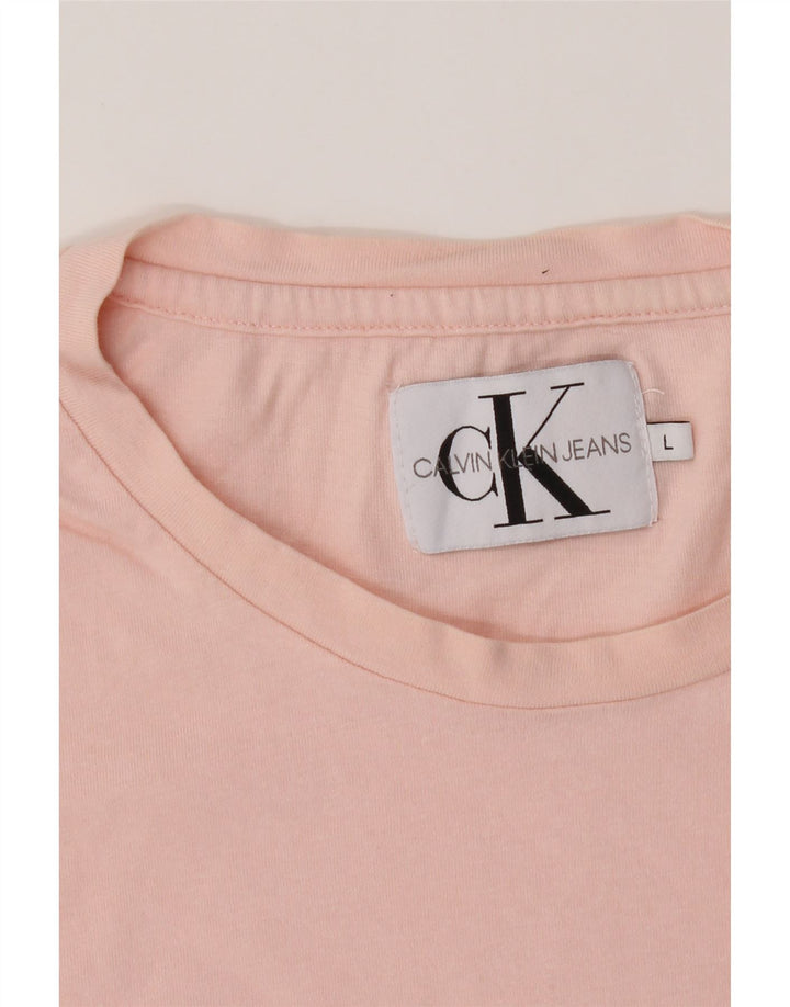 CALVIN KLEIN JEANS Mens T-Shirt Top Large Pink Cotton Vintage Calvin Klein Jeans and Second-Hand Calvin Klein Jeans from Messina Hembry 