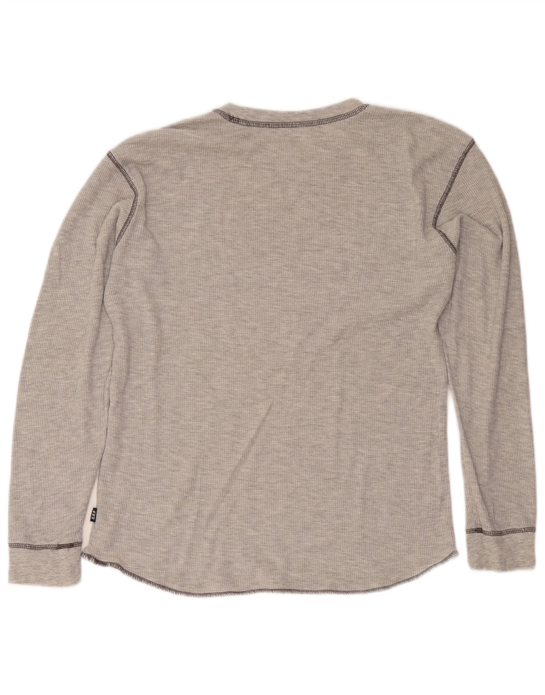 Gap Boys Top manga comprida 12-13 anos XL algodão manchado cinza