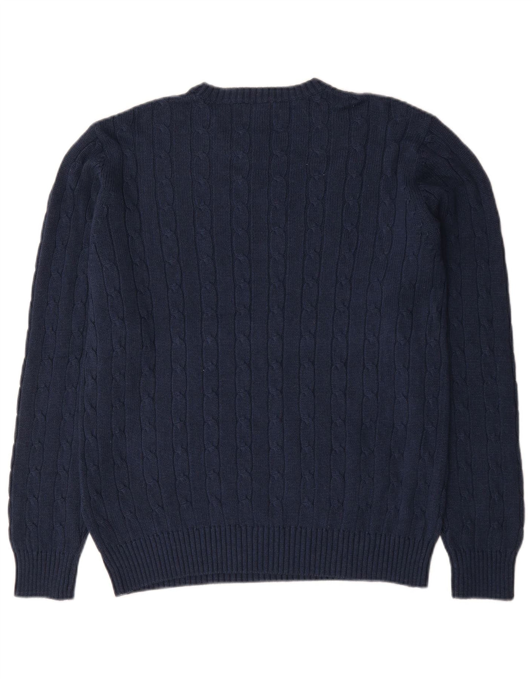 Suéter masculino Marks & Spencer Blue Harbor com gola redonda grande azul marinho