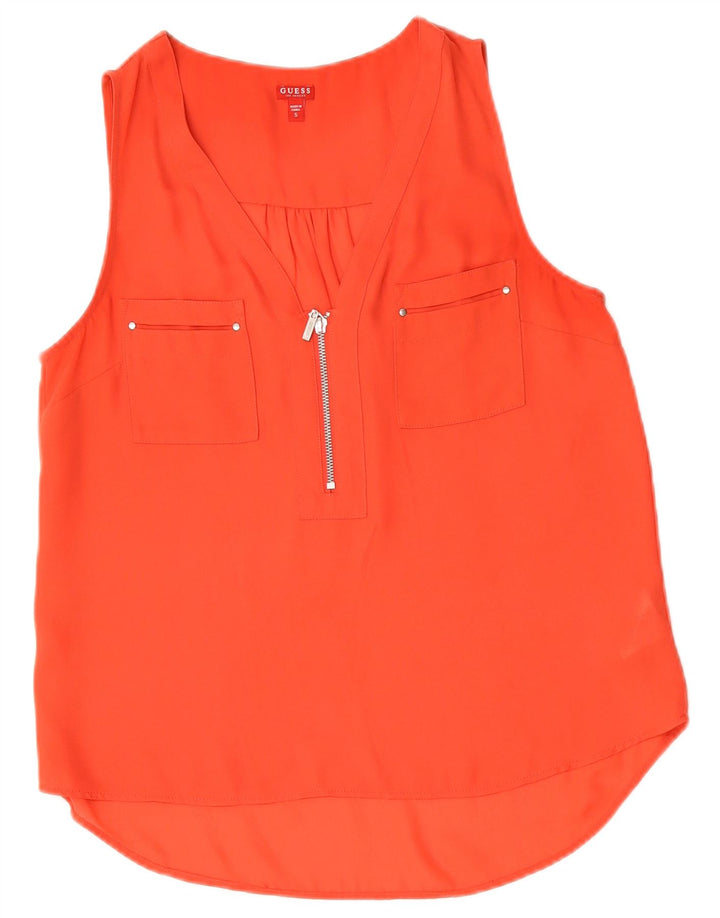 Colete feminino Guess UK 10 pequeno poliéster vermelho