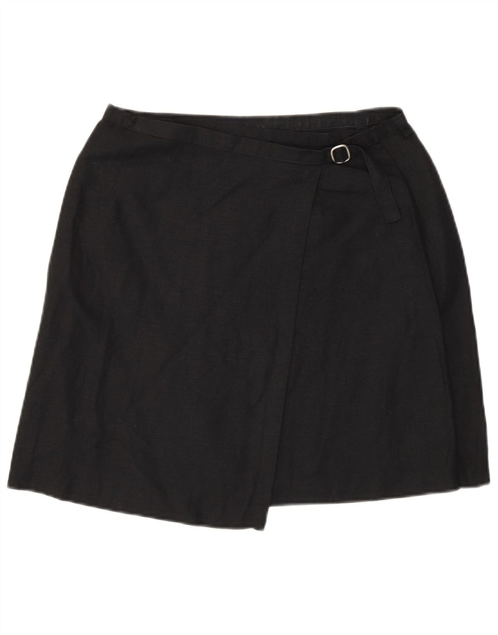 Saia feminina Benetton IT 42 médio W27 linho preto