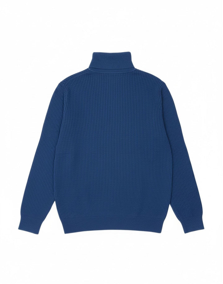 LIU JO Suéter feminino com gola redonda e algodão azul UK 18 XL