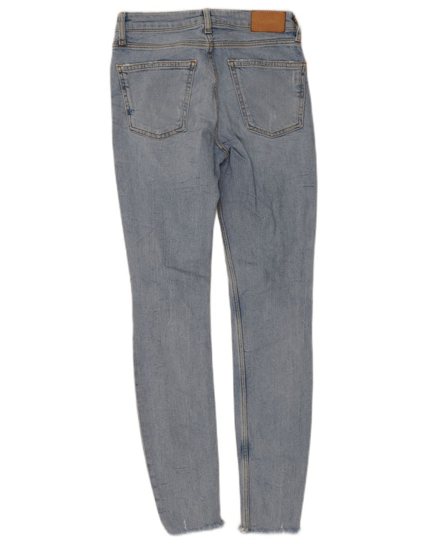 Calça jeans skinny feminina Zara EU 34 2XS W24 L27 azul algodão