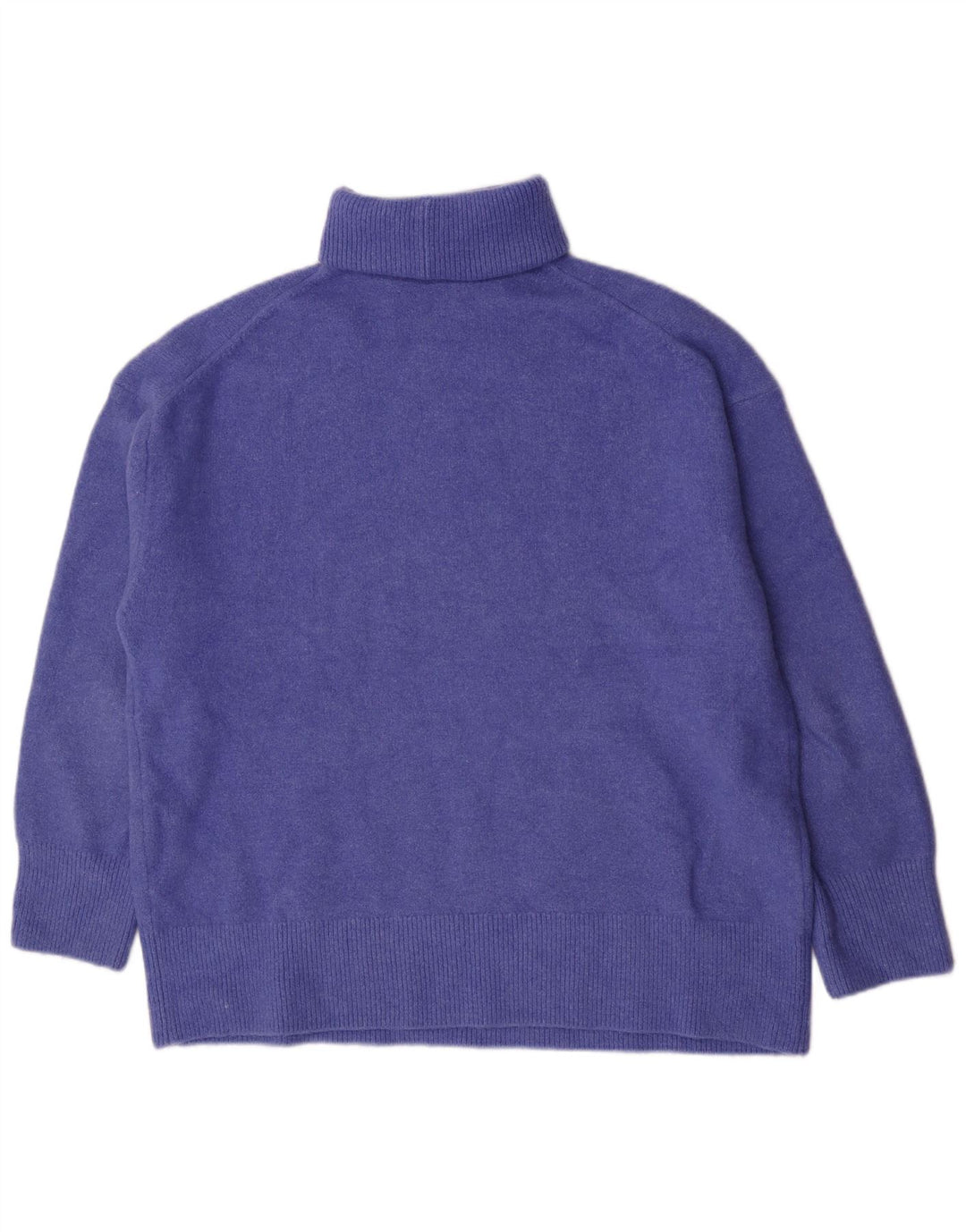 Zara Suéter feminino oversized com gola redonda Reino Unido 14 acrílico roxo médio