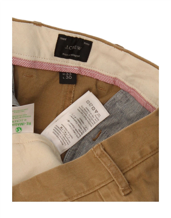 J. CREW Mens Slim Chino Trousers W33 L30 Beige Cotton Vintage J. Crew and Second-Hand J. Crew from Messina Hembry 