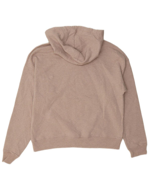 Jumper feminino com capuz grande Champion UK 10 pequeno algodão manchado rosa