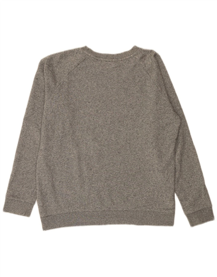 Suéter gráfico feminino Levi's UK 10 pequeno algodão manchado cinza
