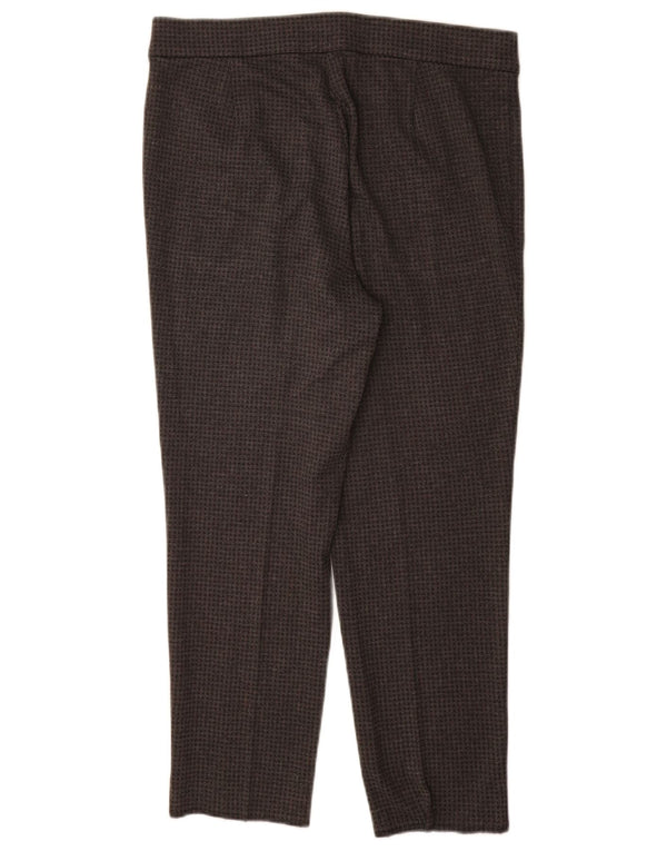 Calças cortadas femininas Marks & Spencer UK 14 grandes W32 L26 cinza
