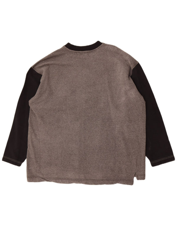 Champion moletom masculino jumper XL cinza colorblock algodão