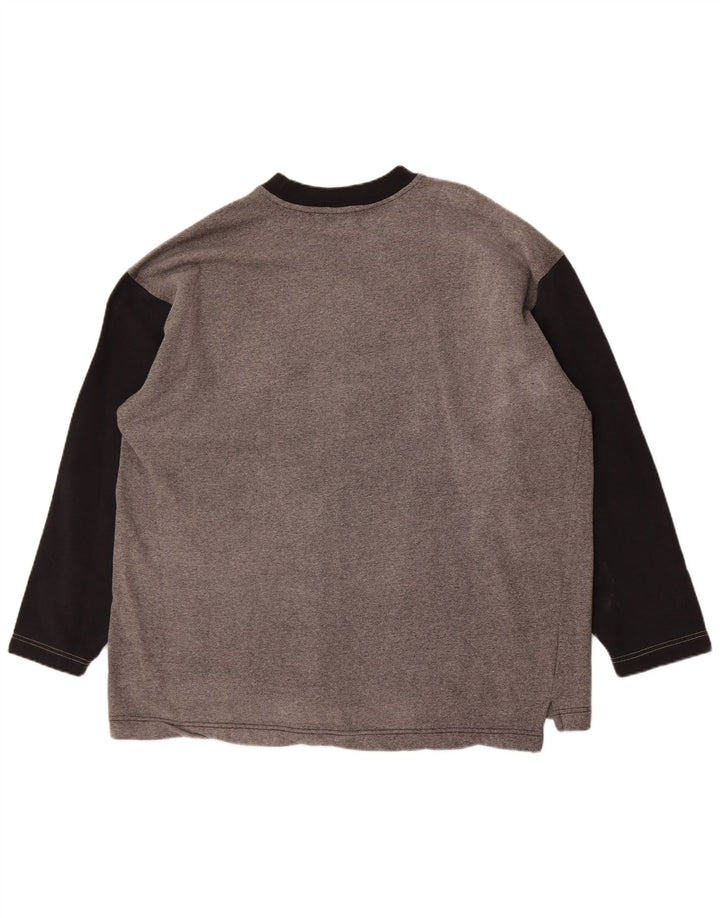 Champion moletom masculino jumper XL cinza colorblock algodão