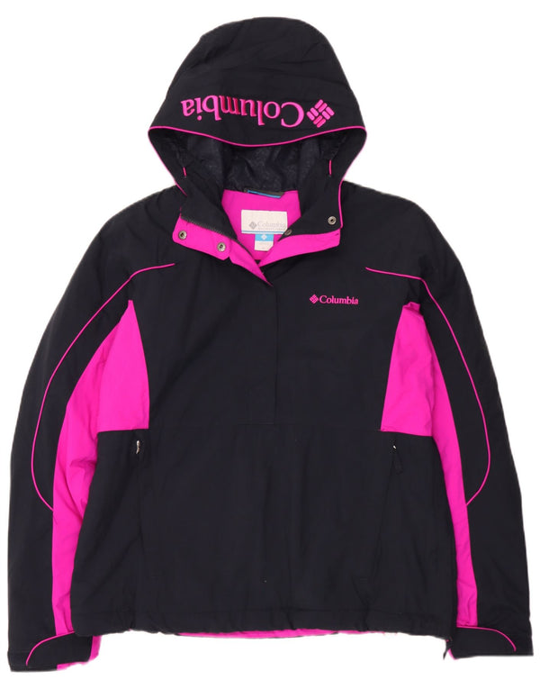 Jaqueta de chuva feminina Columbia Oversized Graphic UK 18 XL preta colorblock