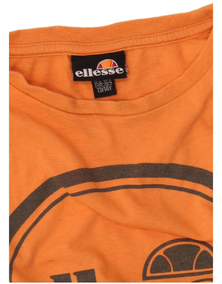 Camiseta gráfica ELLESSE Boys 13-14 anos laranja