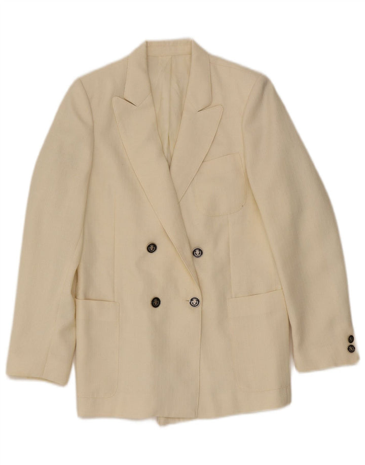 Jaqueta blazer feminina Cody com peito duplo IT 40 pequena off white