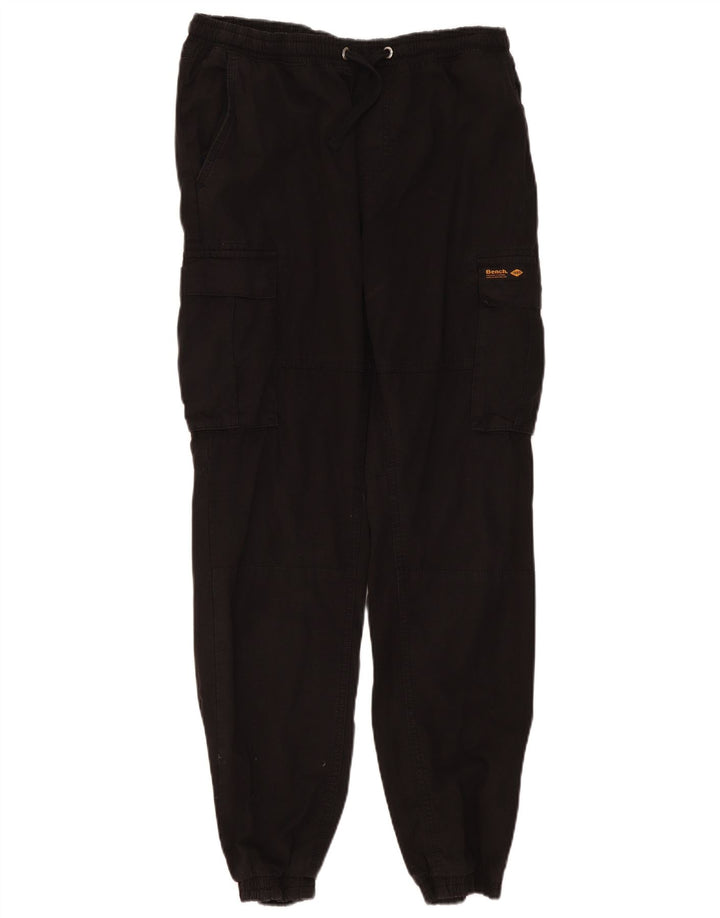 Bench Mens Joggers Cargo Calças Grande W34 L30 Preto