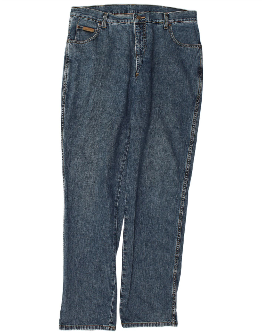 Wrangler Masculino Texas Straight Jeans W38 L36 Azul Algodão
